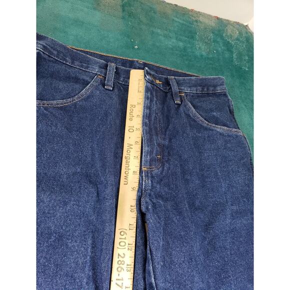 Rustlers Jeans Size 31x30 Mens Blue Pants Denim Cotton Mid Rise Work Straight - Picture 6 of 12